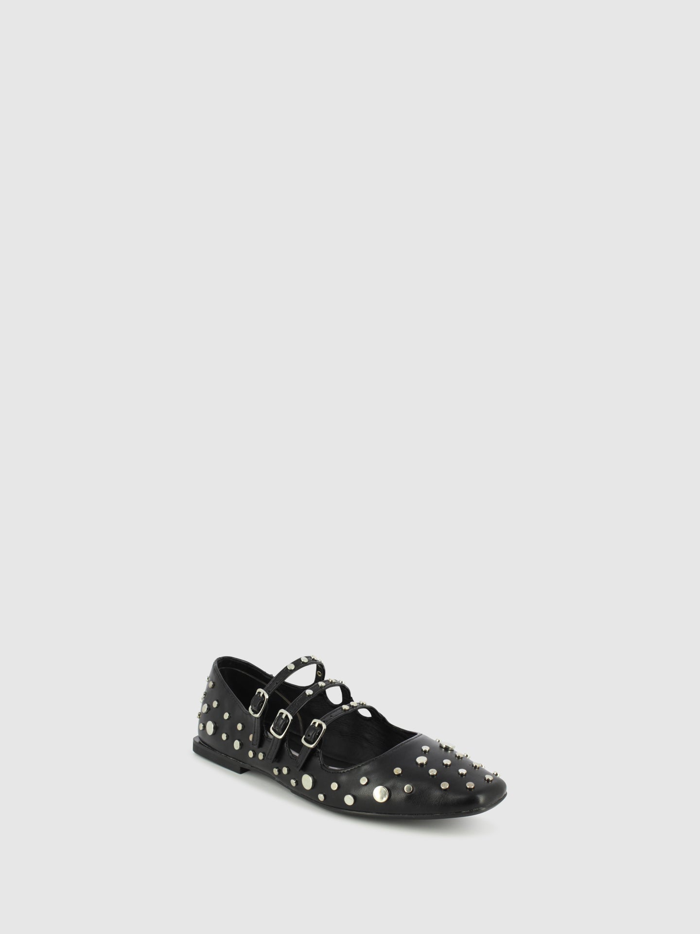 Top3 Sapatos com Fivela em Preto